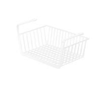 HuadaXtai Panier de Rangement Métallique Organiseur sous Étagère Glissière Fonction Extensible Adapté pour Cuisine Bureau Salle de Bain Chambre, Blanc