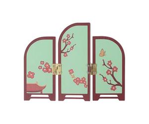 HuadaXtai Paravent Décoratif, Ornement Feng Shui, Objet de Collection, Décoration de Table, Art Traditionnel Chinois, Mini Paravent pour Salle à Manger, 16.3 Cm X 0.15 Cm X
