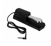 HuadaXtai Pédale de Sustain Clavier de Maintien de Sustain pour Piano Universelle avec Prise 635mm et Commutateur de Polarité Coque, Argent