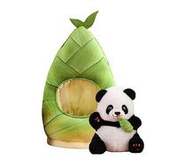 HuadaXtai Peluche Panda, Jouet D'accompagnement pour Dormir avec Des Jouets En Bambou, Décoration pour Enfants, Stylee