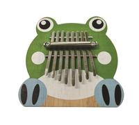 HuadaXtai Piano à Pouce Compact à 8 Lames Métalliques Préaccordé Corps en Bois Peint pour Pratique Musicale Simple Jeux Créatifs pour ts à la, Grenouille