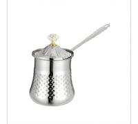 HuadaXtai Pich Industriel en Acier Inoxydable Couvercle pour Mousser le Lait Chauffer les Boissons Récipient Polyvalent 400 Ml Poignée Longue Bec Verseur Précis, Argent, 400ML