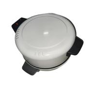 HuadaXtai Pizza Maker Machine Plaque Gril Électrique Four Multi-usages Fenêtre Transparente Double Chauffage Acier Inoxydable Poignée Sûre Adapté pour Bureau Co, Blanc