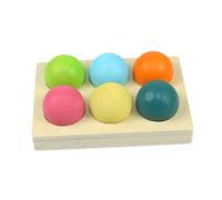 HuadaXtai Planche à piquets Montessori avec boules, 6 activités, balles sensorielles, motricité fine, apprentissage précoce pour enfants d'âge