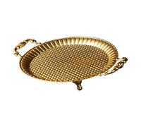 HuadaXtai Plat à Fruits Plateau Décoratif Présentoir à Gâteaux Centre de Table Plat à Apéritif Multifonctionnel avec Poignées Approprié pour La Cuisine La Sall, 33,5 cm x 27 cm x 5,5 cm