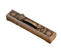 HuadaXtai Porte-brûleur D'encens Couché, Encensoir de Bureau, Plateau Sculpté à La Main, Boîte D'encens pour SPA, Chambre à Coucher, Bureau, Bronze