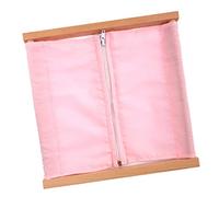 HuadaXtai Porte-vêtements Bouton-Pression Fermeture-glissière Lacet Boucle Coordination Main-œil Compétence Pratique pour Bébé Adapté à La Pédagogie Famille Crè, Fermeture Éclair Rose