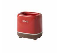 HuadaXtai Poubelle Bac Corbeille Déchets Ménagers Maison à Double Couche avec Seau Intérieur et Roulettes en Finition Moderne Aspect Bois Adaptée au Salon Bureau Chambre Cuisine, Rouge