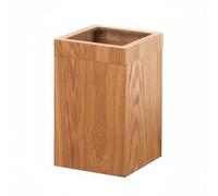 HuadaXtai Poubelle Rectangulaire Panier à Déchets Corbeille Bac à Ordures Structure Bois Composite Anti- avec Double Cadre Entretien Facile avec Humide Capacité, Bois Naturel, Carré