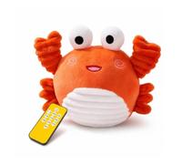 HuadaXtai Poupée en Peluche Éducative Crabe Parlant et Chantant Jouet Interactif Bondissant Animal en Peluche Confortable Compagnon de Nurserie en et Coton PP, Crabe Version Télécommandée