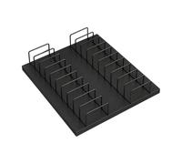 HuadaXtai Présentoir à Rangée pr Carrea Ergonomique Rack D'exposition Séparateurs Peu Encombrant pr Venurs Pierre Marbre, Noir