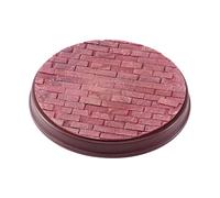 HuadaXtai Présentoir Rond En Briques Rouges pour Maquettes de Voitures, Support Cadeau et Accessoires, Idéal pour Un Comptoir de Vente, Diamètre 8.5 Cm