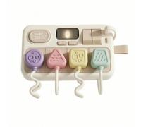 HuadaXtai Prise Éducative Enfant Jouet d'Insertion Tableau d'Activité Bloc Interactive Tableau Sensoriel Matériau Plastique Fonction Exploration Sensorielle, 彷真插座玩具【安全科普/逻辑思维】 电池套餐