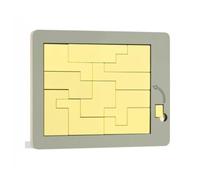 HuadaXtai Puzzle Enfants Jeu Éducatif Géométrique Bloc Bois Jeu de Logique Construction Figures Ajustement Précis Bordures Douces Adapté pour Maison arderie, Rectangle