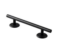 HuadaXtai Rail Rond pour Fingerboard avec Barre de Sécurité En Acier Inoxydable, Idéal pour L'entraînement skatepark Ou à Domicile, Noir 20cm