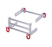 HuadaXtai RC Bull Bar pour Véhicule à échelle SCX10 1/10, Composant de Remplacement pour L'avant et L'arrière, Argent