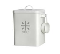 HuadaXtai Récient Hermétique Cuillère Doseuse Compact Boîte Rangement Métallique Cvercle peu Encombrant pr Cuisine, Pâtisserie, Studio, Vintage, T037 Riz