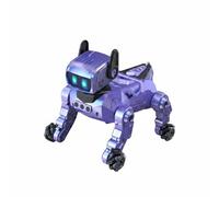 HuadaXtai Robot Chien Interactif Jouet Électronique Animal de Compagnie Compagnon Intelligent Télécommandé avec Effets Sonores et Lumineux Adapté aux Enfants Bureau Chambre Temps en Famille, Violet