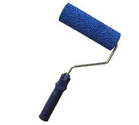 HuadaXtai Rouleau de Peinture Motif Poignée Brosse Applicateur en Caoutchouc Nettoyable pour Créer des Motifs sur Mur Papier Bois Adapté à la Décoration, 8 pouces bleu