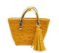HuadaXtai Sac Miniature En Cuir PU à L'échelle 1:6, Idéal pour La Décoration de Scènes de Simulation Ou Comme Sac de Soldat Tendance, jaune