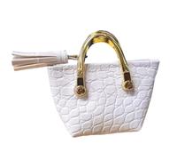 HuadaXtai Sac Miniature En Cuir PU à L'échelle 1:6, Idéal pour La Décoration de Scènes de Simulation Ou Comme Sac de Soldat Tendance, blanc