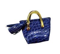 HuadaXtai Sac Miniature En Cuir PU à L'échelle 1:6, Idéal pour La Décoration de Scènes de Simulation Ou Comme Sac de Soldat Tendance, bleu