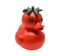 HuadaXtai Sculpture de Canard Figurine D'Intérieur Statue Artisanale Création Unique En Forme de Légume Approprié pour Salon Cuisine Campagnarde et Cadeau Origi, Canard à La Tomate