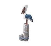 HuadaXtai Sculpture Décorative D'intérieur En Bois Massif Sculptée à La Main, Représentant Un Pélican avec Un Motif Animalier Créatif, Idéale pour Une, une