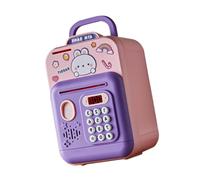HuadaXtai Small ATM Piggy Bank Money Jar Electric ATM Money Bank Savings Machine pour les enfants de 3 4 5 6 7 8, Schéma de Lapin