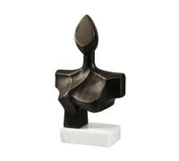 HuadaXtai Statue | Accentuation Cleur Bronze, Buste Socle, Aspect Vieilli, pr Salon, Bibliothèque