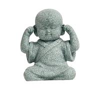HuadaXtai Statue Moine Bouddha Sculpture Figurine Ornement Déco Moine Chinois en Pierre de Sable Adaptée pour Décoration Maison Bureau