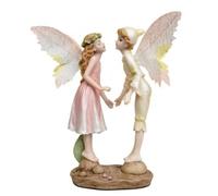 HuadaXtai Statuette Couple en Résine Baiser Ange Figurine de Mariage Sculpture Décorative Statue Romantique et Rendu Élégant Adaptée aux Cadeaux Chambres Salons Étagères