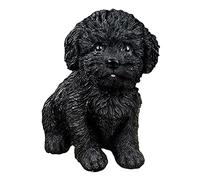 HuadaXtai Statuette de Chien, Figurine Décorative, Sculpture Animale En Résine Miniature, Collection Artisanale, Idéale pour Offrir, Décorer Une Table, Une étag, Noir