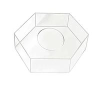 HuadaXtai Support de Boîte à Gâteau Remplissable en Acrylique Transparent, Colonne Montante de Piédestal de Boîte D'affichage Transparente, Décor de Fête de Bar, 15cmx10cm