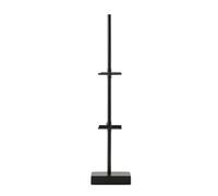 HuadaXtai Support de Cadre Photo Présentoir Panneau Porte-affiche Afficheur en Fer Forgé Compact avec Base Lourde et Deux Bras Support pour Cadres Menus, Noir