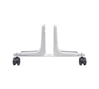 HuadaXtai Support D'écran Mobile En Alliage D'aluminium, Pieds de Séparation de Pièce, Base de Séparation D'écran pour Salle de Bain, Hôtel, Maison, Blanc