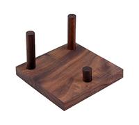 HuadaXtai Support Porte-objet Présentoir Chevalet Base Bois Étagère Trois Piquets Convenant à Présentation D'Œuvre D'Art Exposition de Pierres Minérales,