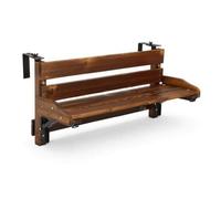 HuadaXtai Table de Balcon Pliante Rembarde Table Suspendue Table Murale Table Pliable Combinaison Esthétique Bois Métal Stabilité Renforcée Convient au, 60cm, Carbonisé