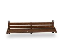 HuadaXtai Table de Balcon Pliante Rembarde Table Suspendue Table Murale Table Pliable Combinaison Esthétique Bois Métal Stabilité Renforcée Convient au, 120cm, Carbonisé