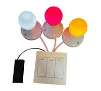 HuadaXtai Tableau Sensoriel avec Interrupteur Lumineux, Troisième Partie : Lampe de Contrôle avec Interrupteur de Couleur, Accessoires pour Tableau D'activi, Blanc Jaune Rose