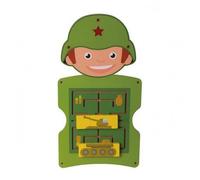 HuadaXtai Tableau Sensoriel Éducatif Enfant Panneau d'Éveil Mural Mains Actives Structures Mobiles Couleurs Stimulantes Apprentissage Manipulation Sécurité Adaptée Jeux Muraux École Garderie, Soldat