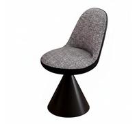 HuadaXtai Tabouret de Coiffure Pivotant Fauteuil Maquillage Siège Rotatif Tabouret Vanity Silhouette Contemporaine Confort Rembourré Base Large Antibasculante, Gris