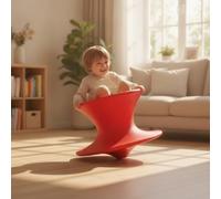 HuadaXtai Tabouret d'Équilibre pour Enfants Tabouret Siège Chaise Banquette avec Base Arrondie Rotative Favorisant la Coordination et la Posture Plastique, 61 42cm, Violet Petit