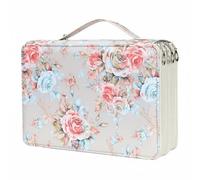 HuadaXtai Trousse à Crayons Multi Couleurs Étui Organisateur Pochette Cartable Sac de Rangement Oxford à Grande Capacité pour 124 Outils de Dessin Adapté aux, Gray Rose
