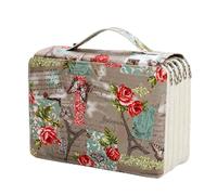 HuadaXtai Trousse Crayons Multi Couches Organisateur Crayons Étui Marqueurs Pochette Stylo Sac Dessin 255 Logements Toile Solide Cinq Compartiments avec Poignée, Array, Marron