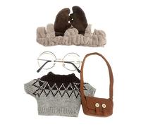 HuadaXtai Vêtements de Poupées Souples Ensemble Décontracté pour Jouets Bandeau Vêtements pour Animaux En Peluche, Gris A