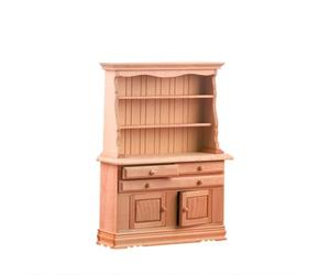 HuadaXtai Vitrine Miniature Armoire Maison de Poupée Bibliothèque Meuble Maquette Bois à Personnaliser avec Tiroirs Boutons Ronds en Bouleau Adaptée aux Dioramas Collectionneurs Projets Créatifs