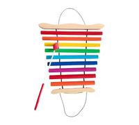 HuadaXtai Xylophone Glockenspiel 9 notes, carillon pratique 9 tons, cadeau d'anniversaire, motricité, Instrument de musique en bois pour la maternelle