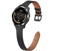 Huadea Bracelet fin en cuir de 18 mm compatible avec Garmin Venu 3S/Venu 4 41 mm/Venu 2S/Vivoactive 4S/Vivomove 3S/Forerunner 265S 255S, bracelet fin à dégagement rapide pour homme et femme