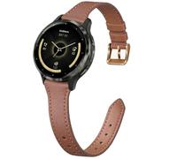 Huadea Bracelet fin en cuir de 18 mm compatible avec Garmin Venu 3S/Venu 4 41 mm/Venu 2S/Vivoactive 4S/Vivomove 3S/Forerunner 265S 255S, bracelet fin à dégagement rapide pour homme et femme